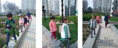 老師教我們將衣服整理拿好，這樣行走是不是比較優雅呢？