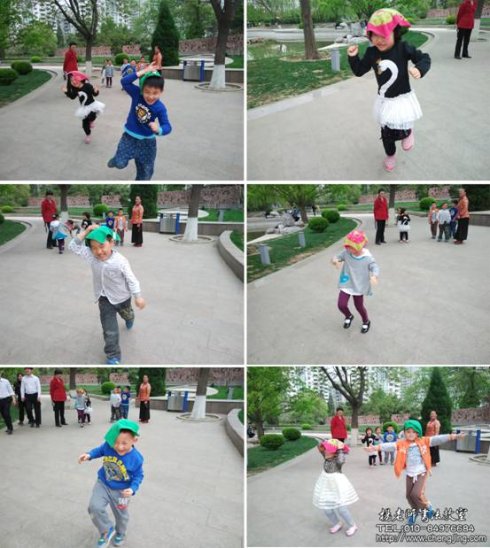 我們的課外游戲豐富多彩，即使是一條簡單的小手帕，在老師們的引領下，我們也能玩得不亦樂乎。在這么多老師愛心陪伴下成長，我們的生活、學習是幸福而又快樂的！