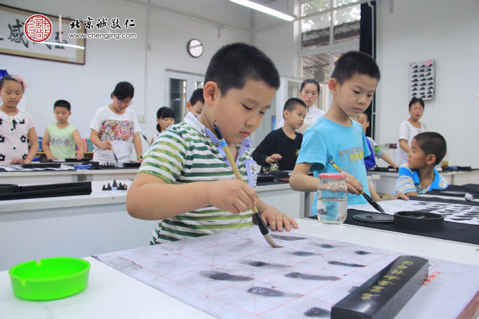 梁同學，13歲，老學員，書法習作「重」字