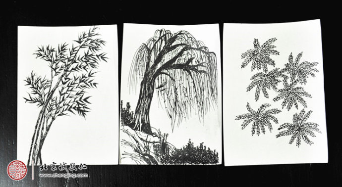 學員硬筆國畫習作展示