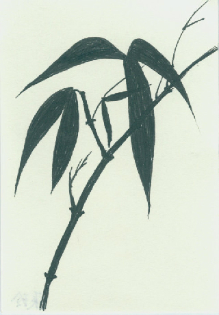 配圖：學員硬筆國畫習作展示